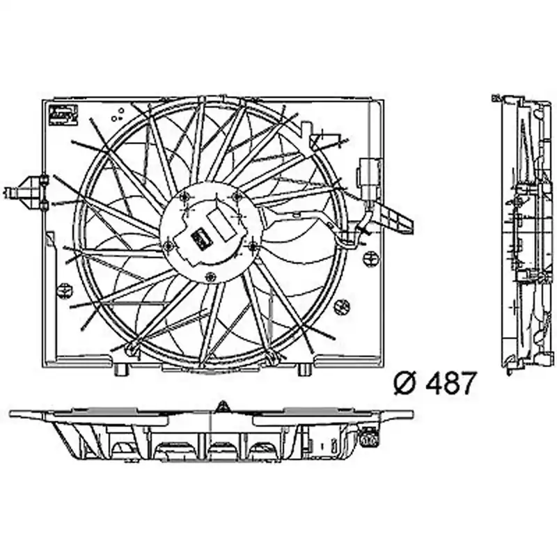 Limited Edition Radiator cooling fan assy 2005 - 2007 BMW 525i BM3115107 17427543282 - REGULAR