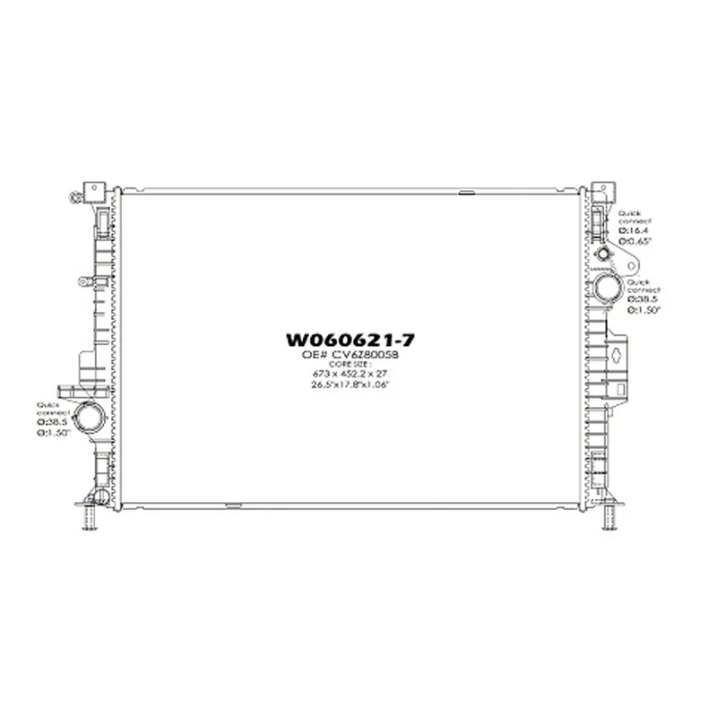Radiator assembly 2013 - 2019 FORD ESCAPE RAD13313 CV6Z8005B - REGULAR Wholesale