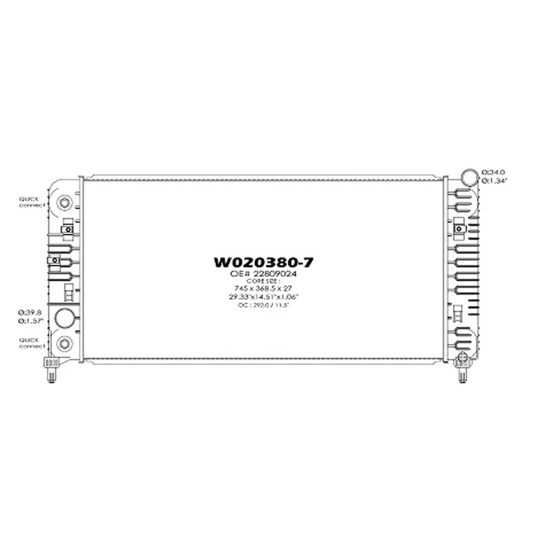 Clearance Radiator assembly 2012 - 2016 CHEVROLET IMPALA RAD13326 22809024 - REGULAR