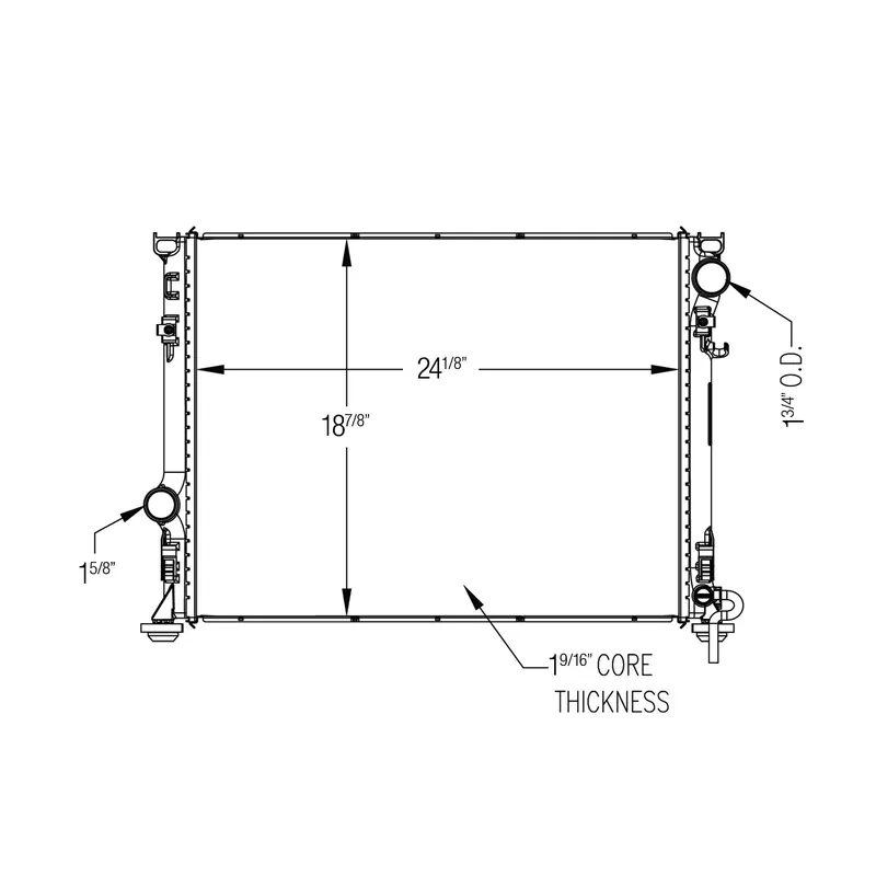 Radiator assembly 2005 - 2023 CHRYSLER 300 RAD13512 5170742AA - REGULAR Certified