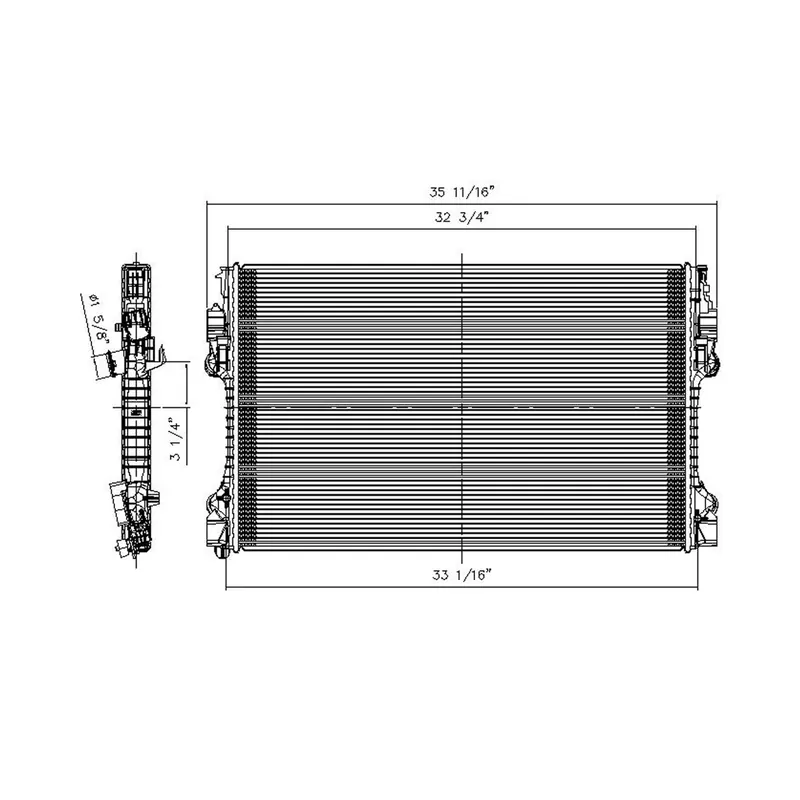 Radiator assembly 2010 - 2016 PORSCHE PANAMERA RAD13562 97010613103 - REGULAR Special Discount