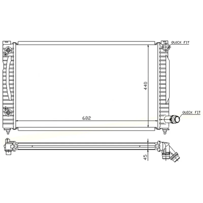 Money Back Guarantee Radiator assembly 2003 - 2003 AUDI RS6 RAD2639 4B3121251F - REGULAR