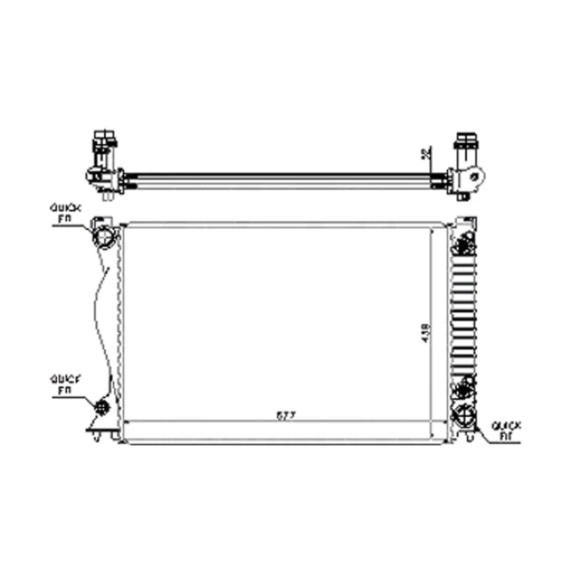 Modern Radiator assembly 2005 - 2011 AUDI A6 RAD2828 4F0121251AF - REGULAR