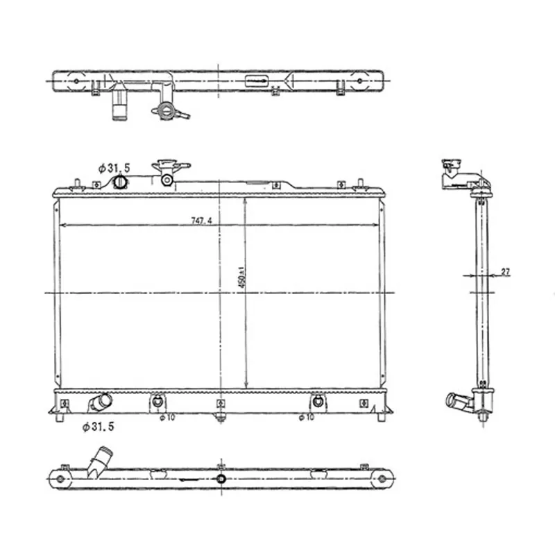 Radiator assembly 2007 - 2009 MAZDA CX-7 RAD2918 L33L15200 - REGULAR Limited Offer