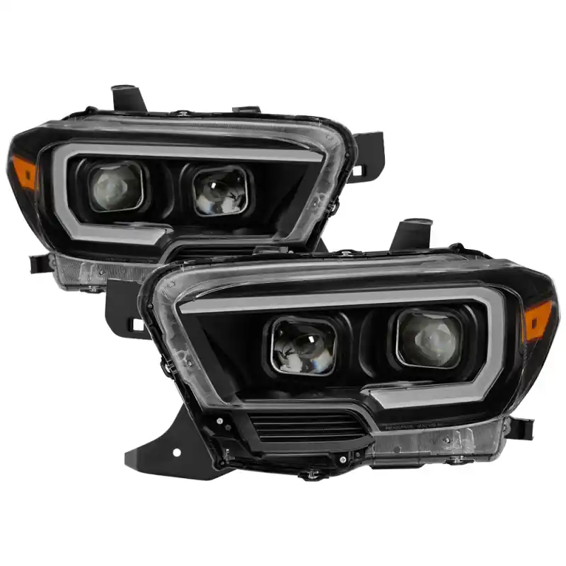 xTune Toyota Tacoma 16-18 DRL Light Bar Projector Headlights - Black PRO-JH-TTA16-LBDRL-BK Warranty Included