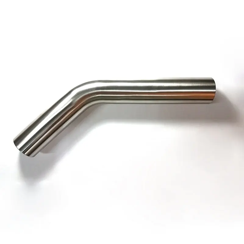 Get Yours Stainless Bros 3in Diameter 1.5D / 4.5in CLR 45 Degree Bend 5in leg/8in leg Mandrel Bend