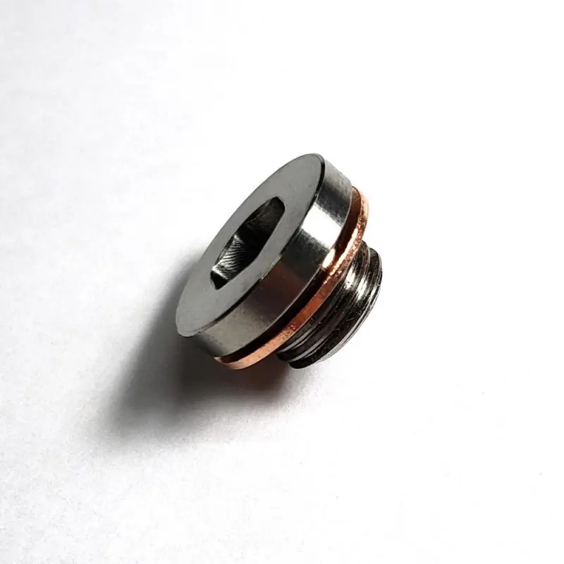Stainless Bros M12x1.25 O2 Motorcycle Sensor Bung Plug w/ Copper Washer Fresh Stock