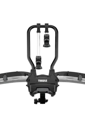 Thule EasyFold XT 2 - Fully Foldable Platform Hitch Bike Rack (Up to 2 Bikes) - Black/Silver Viral