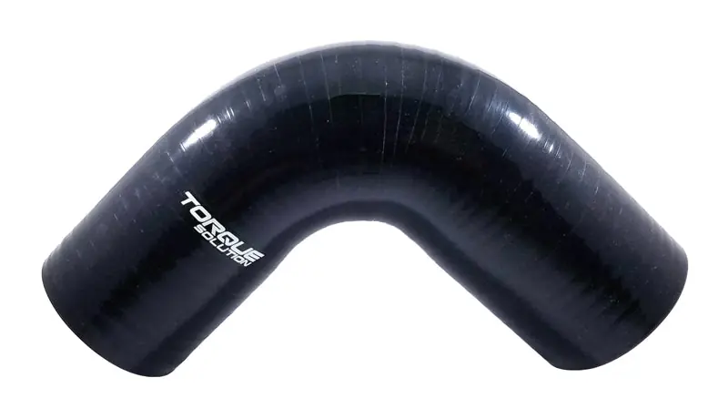 Torque Solution 90 Degree Silicone Elbow: 2.5 inch Black Universal Viral