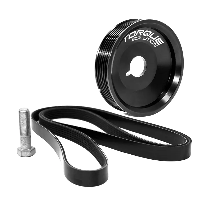 Torque Solution Underdrive Crank Pulley Kit Porsche Boxster/Cayman/996/997 w/AC (Excl Turbo Engines) Final Sale