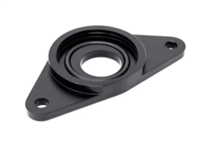 Torque Solution HKS BOV Adapter Flange: Subaru WRX / STi - Black Time-Limited