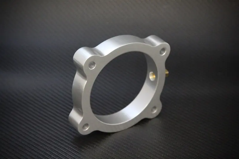 Exclusive Torque Solution Throttle Body Spacer (Silver): Hyundai Genesis V6 3.8L 2013+