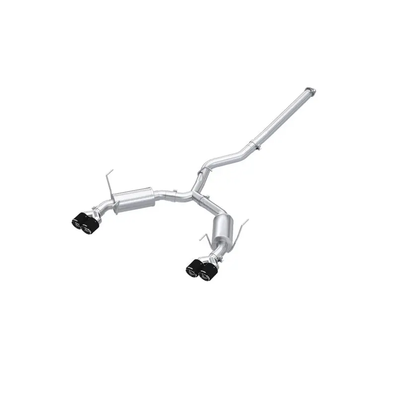 Fresh Stock MBRP 2022+ Subaru WRX 3in Cat-Back Dual Split Rear Quad Carbon Fiber Tips Street Profile Exhaust