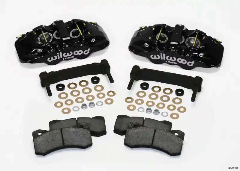 Shop Now Wilwood AERO6 Front Caliper & Bracket Kit - Black 97-13 C5/C6 Corvette w/ OEM HD/Z51 Rotors