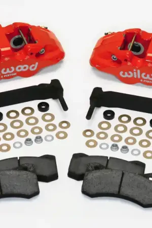 Limited Offer Wilwood AERO6 Front Caliper & Bracket Kit - Red 97-13 C5/C6 Corvette w/ OEM HD/Z51 Rotors