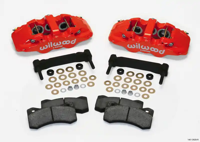 Limited Offer Wilwood AERO6 Front Caliper & Bracket Kit - Red 97-13 C5/C6 Corvette w/ OEM HD/Z51 Rotors