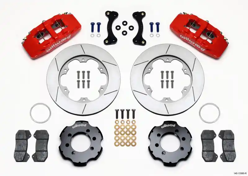 While Supplies Last Wilwood Dynapro 6 Front Hat Kit 11.00in GT Rotor Red 95-05 Miata