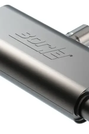 Borla T- Flow Universal Muffler - 2.5in Single Inlet/2.5in Dual Outlet 24in OAL 4.25x9.10x18in Body Reduced Price