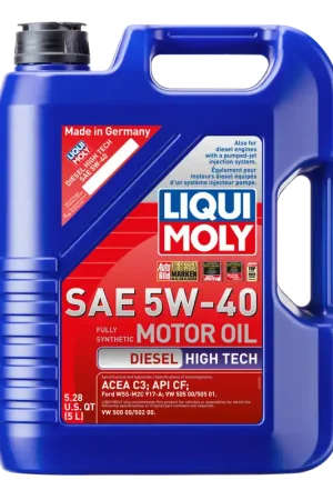 Seasonal Sale LIQUI MOLY 5L Diesel High Tech Motor Oil 5W40