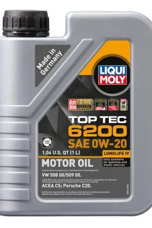 Certified LIQUI MOLY 1L Top Tec 6200 Motor Oil SAE 0W20