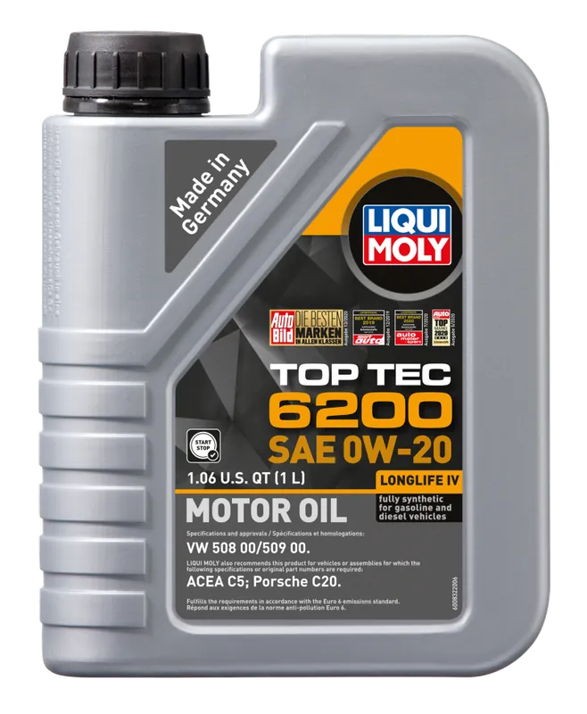Certified LIQUI MOLY 1L Top Tec 6200 Motor Oil SAE 0W20