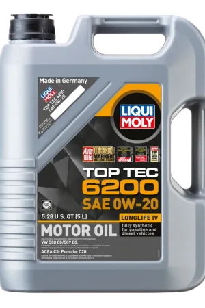 Bulk Order LIQUI MOLY 5L Top Tec 6200 Motor Oil SAE 0W20
