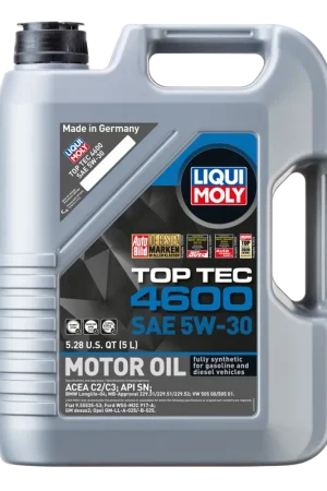 LIQUI MOLY 5L Top Tec 4600 Motor Oil SAE 5W30 Shop Now