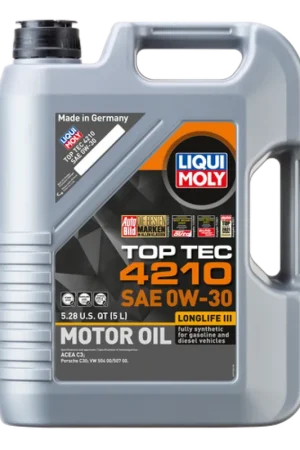 Premium LIQUI MOLY 5L Top Tec 4210 Motor Oil SAE 0W30