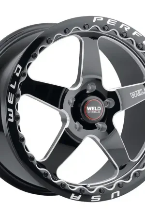 Seasonal Sale Weld S904 17x11 Ventura Beadlock 5x120.65 ET43 BS7.75 Gloss BLK MIL DIA 78.1
