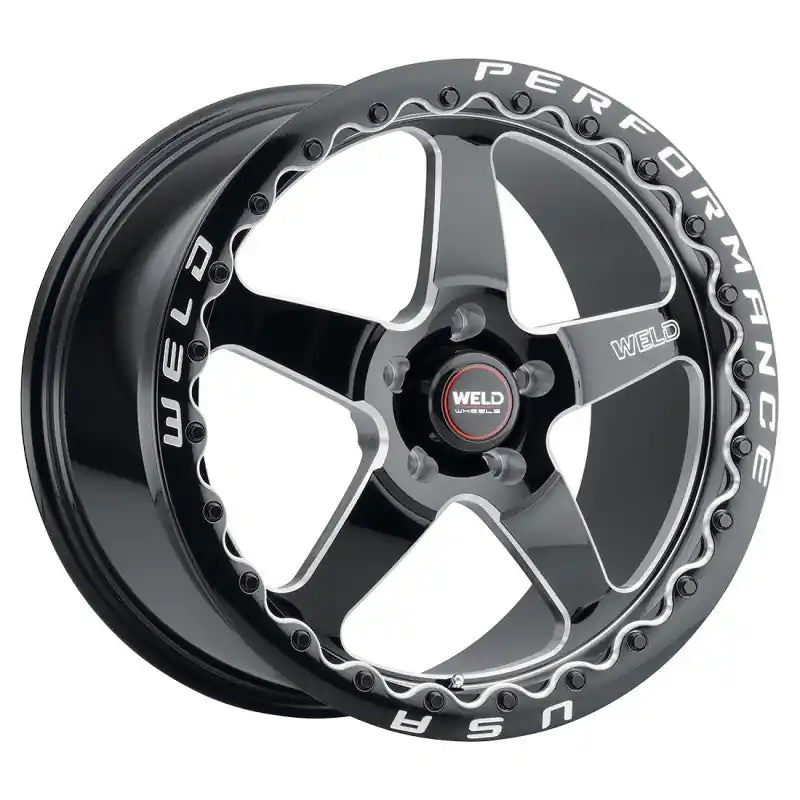 Seasonal Sale Weld S904 17x11 Ventura Beadlock 5x120.65 ET43 BS7.75 Gloss BLK MIL DIA 78.1