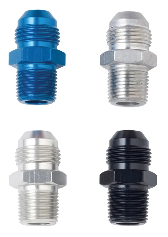 Fragola -6AN x 1/2 NPT Straight Adapter - Black Free Shipping