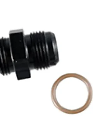 Fragola -6AN x 7/8-14 (10) Radius Fitting - Black High Quality