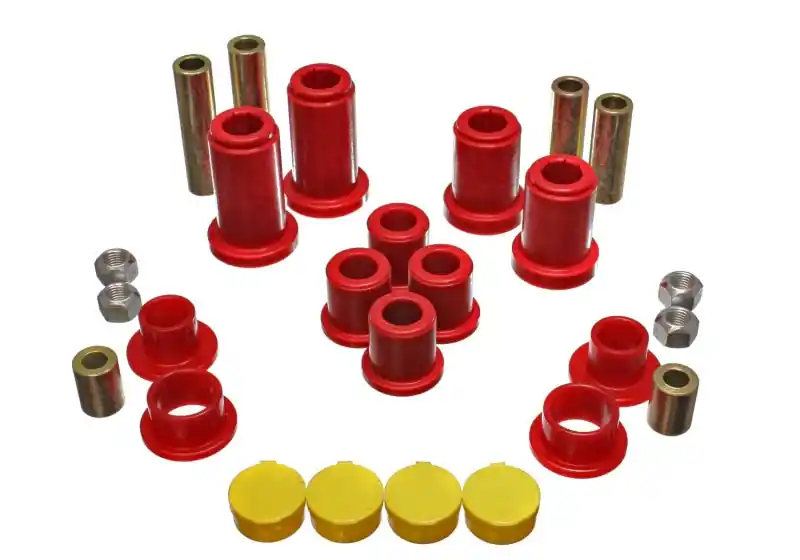 Energy Suspension 99-07 General Motors (Various) Red Front End Control Arm Bushing Set Money Back Guarantee