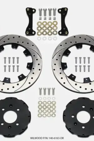 Modern Wilwood Forged Dynalite Front Hat Kit 12.19in Drilled Red 94-01 Honda/Acura w/262mm Disc