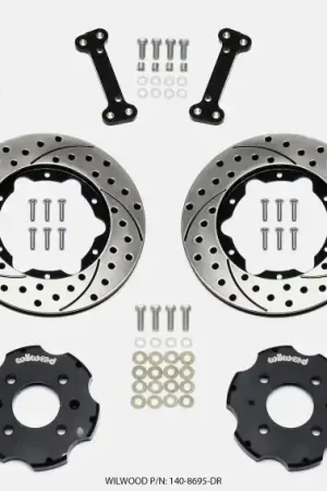 Low Price Wilwood Forged Dynalite Front Hat Kit 11.00in Drilled Red Integra/Civic w/Fac.240mm Rtr