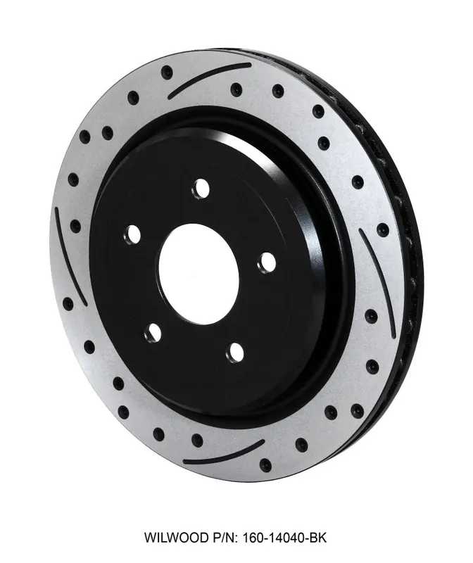 Clearance Wilwood Rotor-Rear-SRP-C5/C6 Vette-RH-BLK 12.00 x 1.03 - 5 x 4.75in