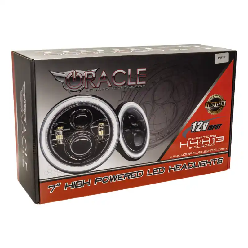 Buy Direct Oracle 7in High Powered LED Headlights - NO HALO - Black Bezel