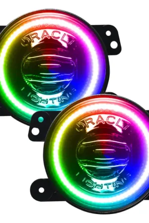 Money Back Guarantee Oracle Jeep Wrangler JK/JL/JT High Performance W LED Fog Lights - ColorSHIFT - Dynamic