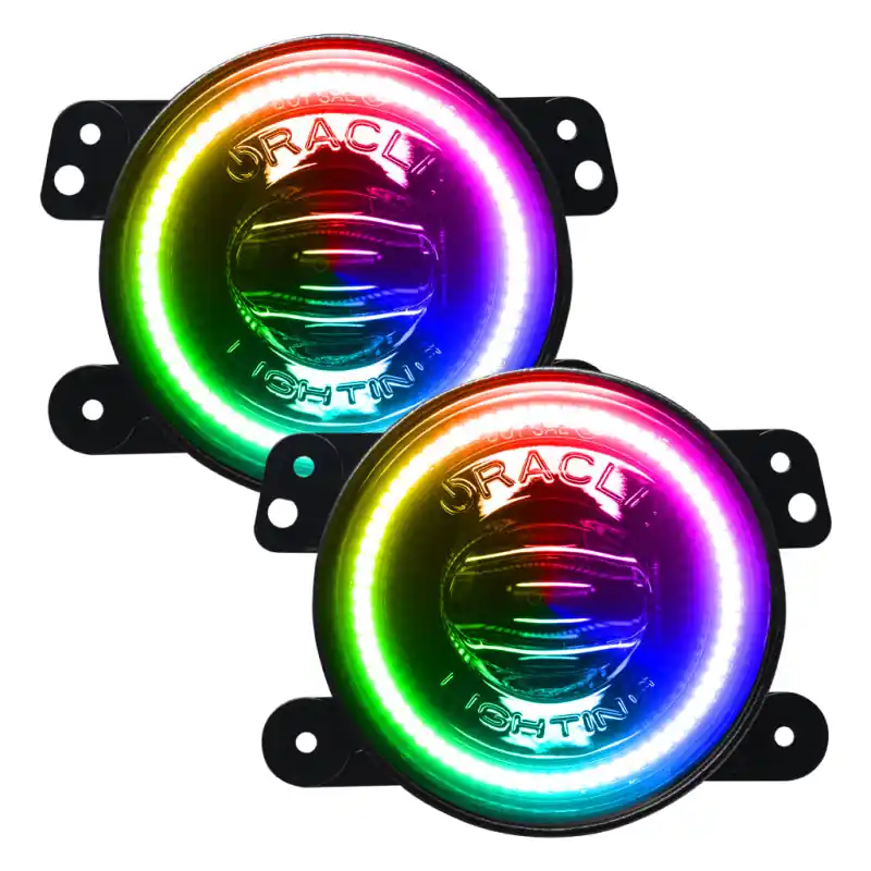 Money Back Guarantee Oracle Jeep Wrangler JK/JL/JT High Performance W LED Fog Lights - ColorSHIFT - Dynamic