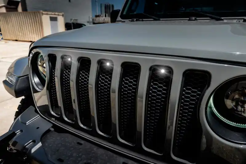 Top Pick Oracle Pre-Runner Style LED Grille Kit for Jeep Wrangler JL - White