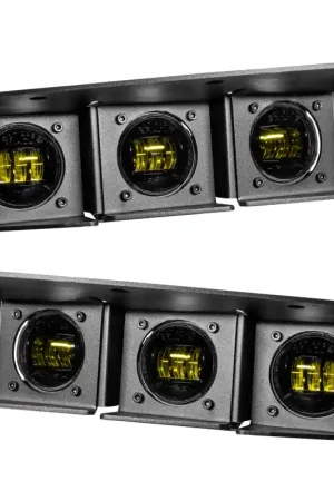 ORACLE Lighting 21-22 Ford Bronco Triple LED Fog Light Kit for Steel Bumper - Yellow Professional Grade