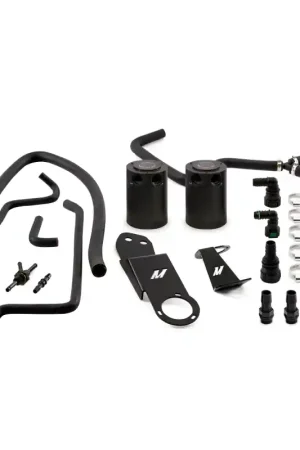 Mishimoto 2013+ Cadillac ATS 2.0T Baffled Oil Catch Can Kit - Black Next Day Delivery