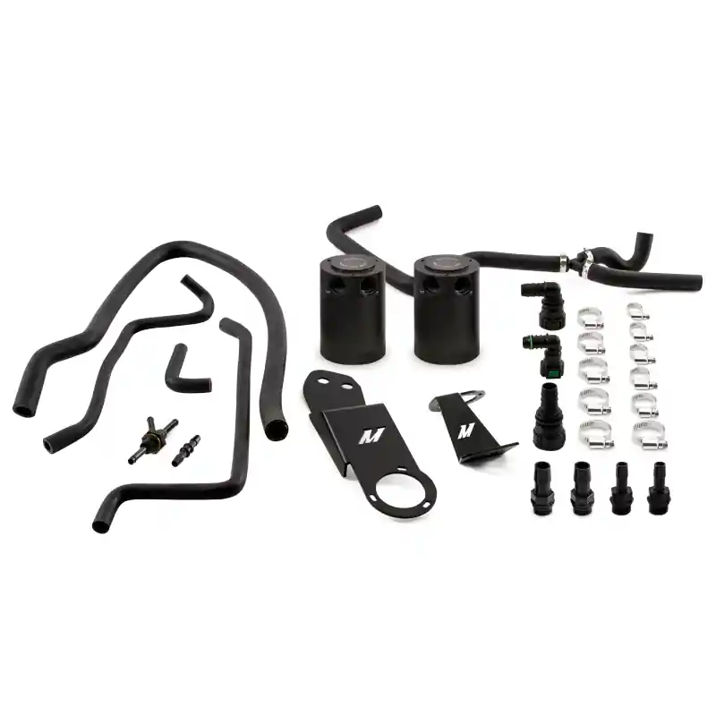 Mishimoto 2013+ Cadillac ATS 2.0T Baffled Oil Catch Can Kit - Black Next Day Delivery