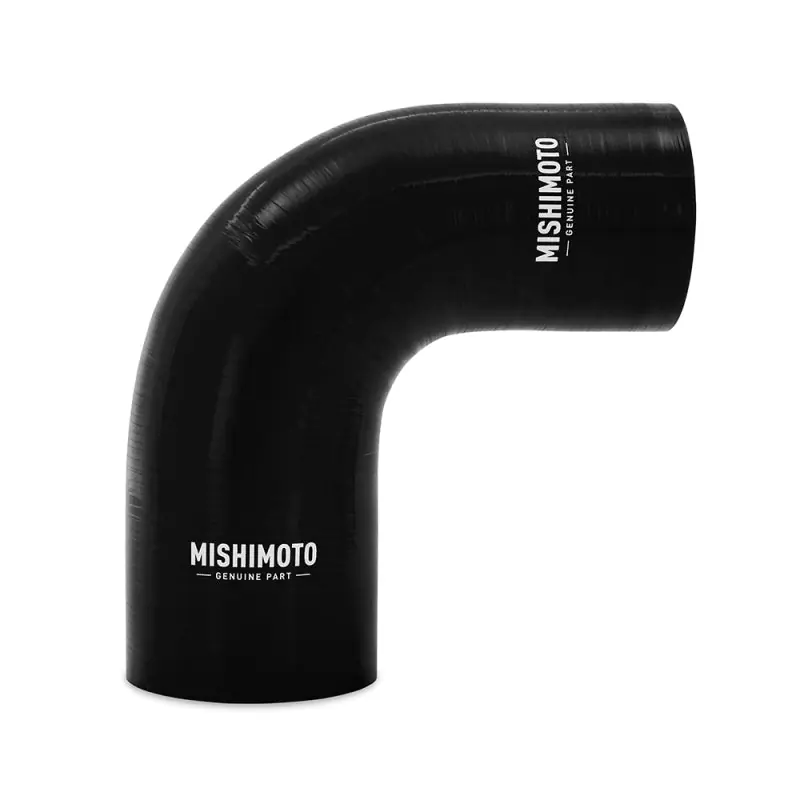 High Quality Mishimoto Silicone Reducer Coupler 90 Degree 2.75in to 3in - Black