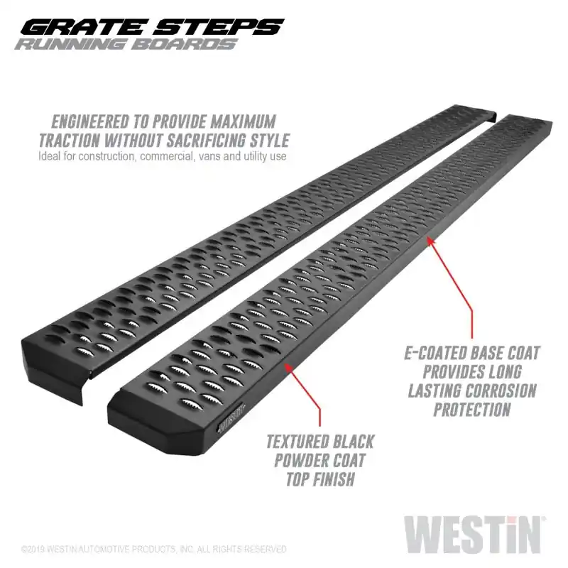 Direct From Manufacturer Westin Grate Steps Running Boards 83 in - Textured Black