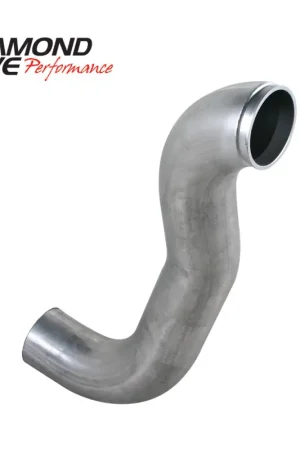 New Arrival Diamond Eye Downpipe 4in TB Single W/ HX40 FLANGE AL DODGE 5.9L 2500/3500 89-93 4X4 ONLY