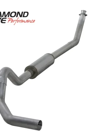 Limited Offer Diamond Eye KIT 4in Turbo Back SGL AL: 98.5-02 DODGE CUMMINS 5.9L