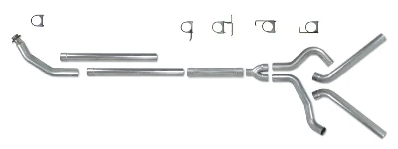 Diamond Eye KIT 4in Turbo Back MFLR RPLCMENT PIPE DUAL AL: 94-02 DODGE CUMMINS 5.9L Special Discount