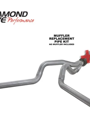 Diamond Eye KIT 4in Catback MFLR RPLCMENT PIPE DUAL AL: 2004.5-2007.5 DODGE CUMMINS 600 Viral