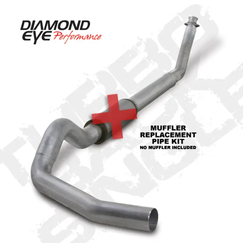 Diamond Eye KIT 5in Turbo Back SGL MFLR RPLCMENT PIPE AL: 94-02 DODGE CUMMINS 5.9L W/ RP #510220 Premium